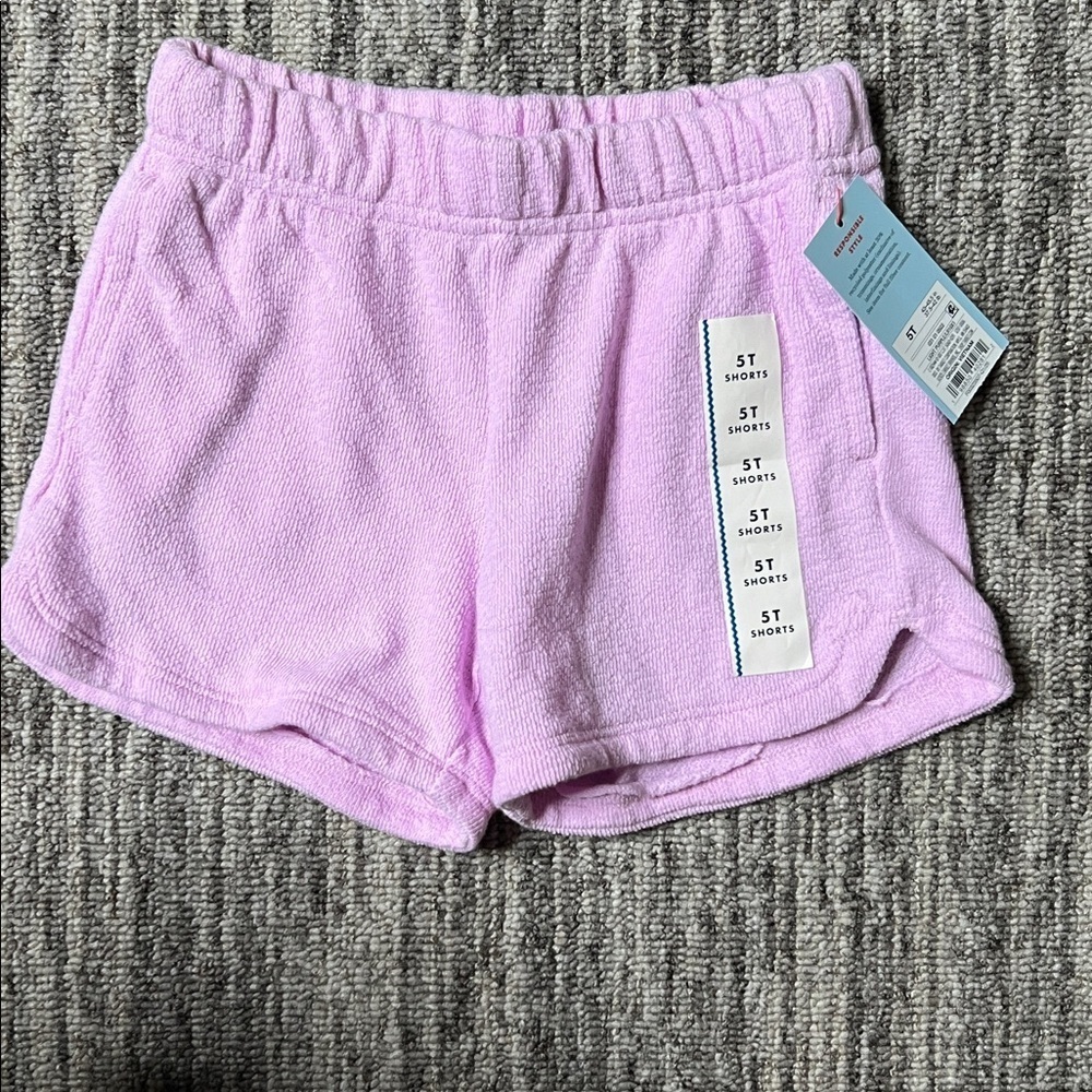 Cat & Jack Striped and Pink Shorts and Skirt Set Size 5T - Picture 4 of 5